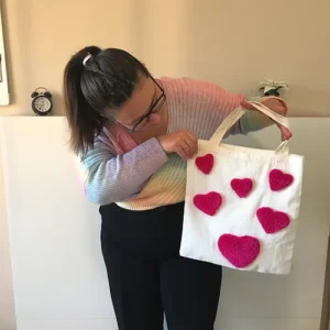 Tote bag corazones rf