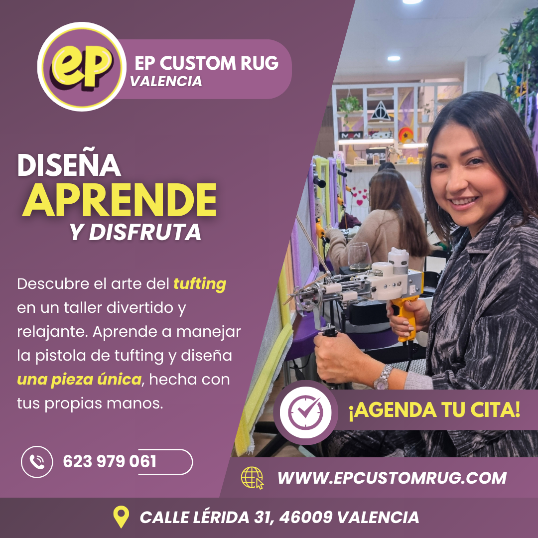 taller creativo único de tufting en valencia