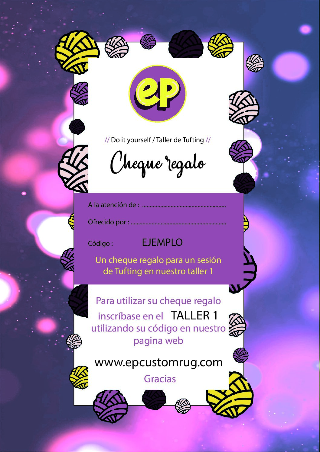 🎁Bono Regalo – Taller de tufting